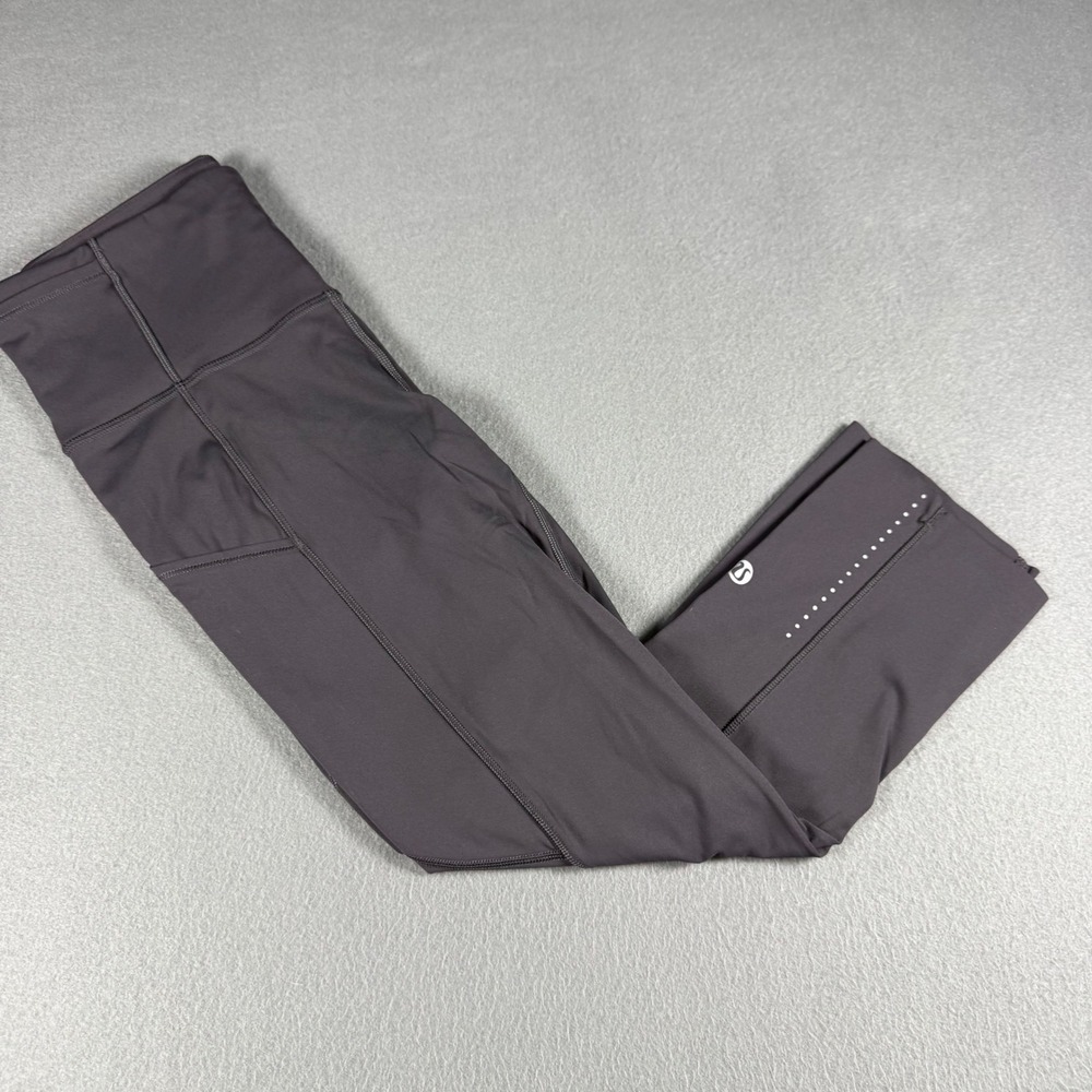 Lululemon Fast & Free Crop II Nulux 19" Black Leggings Size 4
